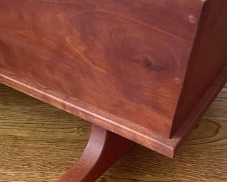 Antique Hooded Mahogany Rocking Cradle