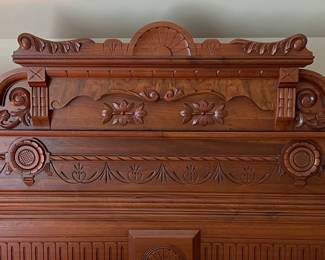 Victorian Eastlake Style Walnut Bed
