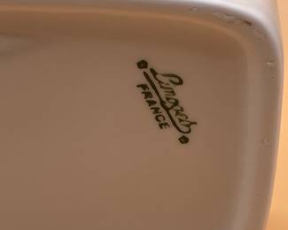 Limoges France Porcelain Trinket Box with Floral and Butterfly Motif