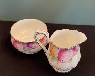 Royal Albert Candy Tuft Creamer and Sugar Bowl
