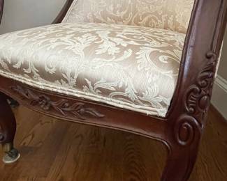 Victorian Rococo Revival Carved Walnut Armchair