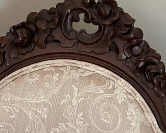Victorian Revival Carved Slipper Chair