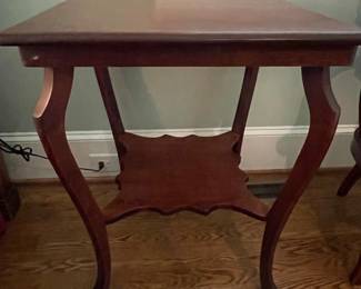 Mid-Century French Provincial Style Two-Tier Side Table