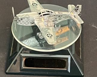 Solar-Powered P-51 Mustang Kinetic Desk Sculpture