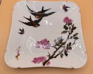 Charles Field Haviland Limoges Porcelain Tray with Swallows