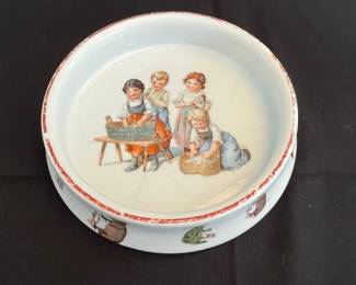 Antique German Porcelain Children's Wash Bowl