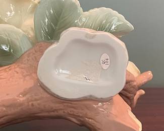 Porcelain Hummingbird and Rose Figurine by Lefton