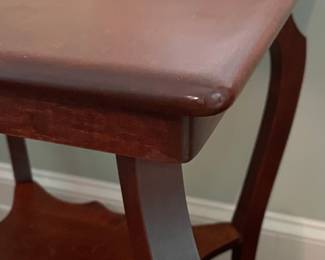 Mid-Century French Provincial Style Two-Tier Side Table