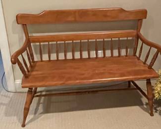 Ethan Allen American Colonial Spindle Back Settee