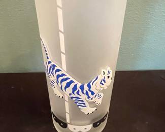 Vintage Libbey Frosted Carousel Animal Highball Glasses