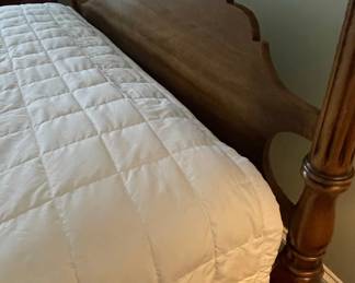 Federal Style Four-Poster Canopy Bed with Macramé Valance