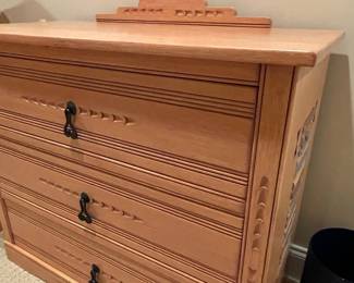 Vintage Mengel Furniture Bleached Oak Mid Century Modern MCM 3-Drawer Chest