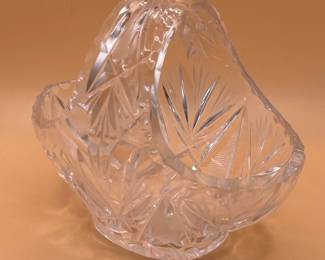 Bohemian Cut Crystal Basket