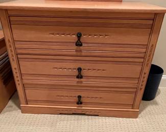 Vintage Mengel Furniture Bleached Oak Mid Century Modern MCM 3-Drawer Chest