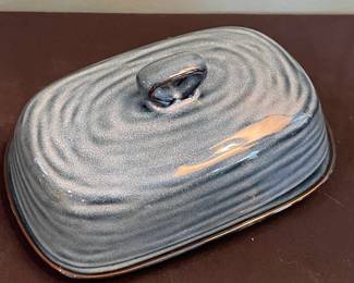 Hasense Ceramic Butter Dish with Lid, Reactive Glaze