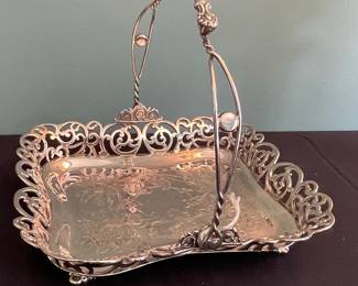 Reed & Barton Silver-Plated Swing-Handle Basket, Model 5139
