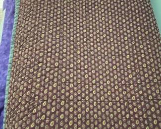Vintage Quilted Paisley Bedspread