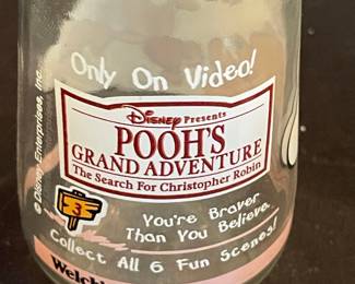 Welch's Pooh's Grand Adventure Jelly Jar Glasses