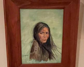 M. H. Sperry Native American Portrait Oil Painting