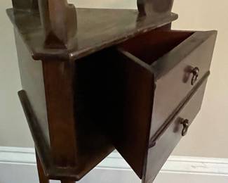 Victorian Mahogany Wig Stand with Drawers