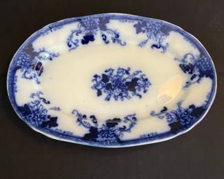 John Maddock & Sons 'Roseville' Flow Blue Platter