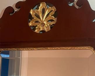 Chippendale Style Mahogany Wall Mirror by Friedman Brothers