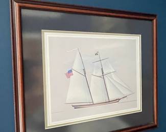 Howard Rogers "America 1851" Framed Schooner Print
