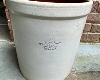 Robinson Ransbottom 5-Gallon Blue Crown Stoneware Crock