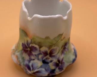 R.C. Sevres Germany Violet Pattern Toothpick Holder