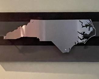 North Carolina State Map Metal Wall Art