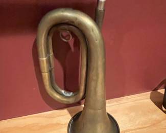 Vintage Brass Military Bugle