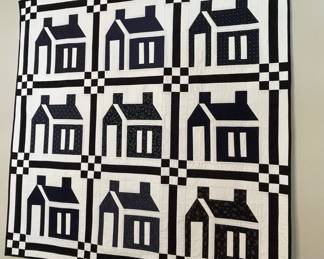 Black and White "Schoolhouse" Quilt
