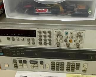 Hewlett-Packard 5334A Universal Counter and 8656B Signal Generator