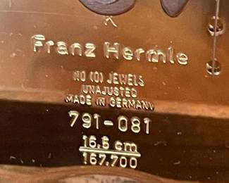 Franz Hermle Skeleton Mantel Clock 791-081