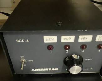 Ameritron RCS-4 Remote Coax Switch with 60M, OCD, HEX, and FE labels