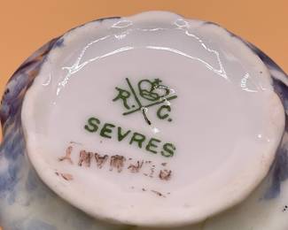 R.C. Sevres Germany Violet Pattern Toothpick Holder