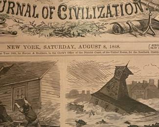 Harper's Weekly August 8, 1868 Issue - The Great Flood in Maryland