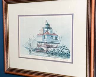 Bob Howard Limited Edition Print: The Pride of Baltimore off Thomas Point Light