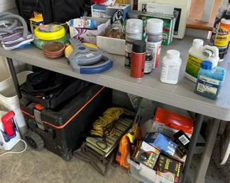 Assorted Garage and Household Supplies Lot