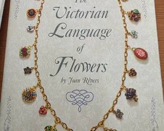 Joan Rivers' Language of Flowers necklace, papers and jewelry box