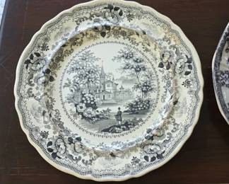 Antique Davenport ironstone transferware