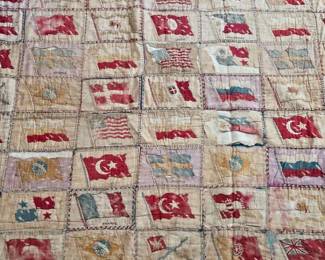 Antique tobacco flag quilt