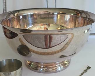 Large Gorham silverplate punch bowl