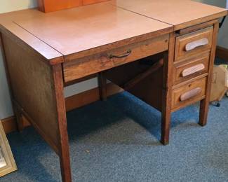 Vintage typewriter desk