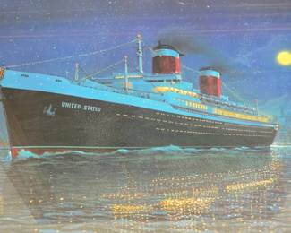 George Gaadt "Passenger Liner United States" prints, framed and unframed