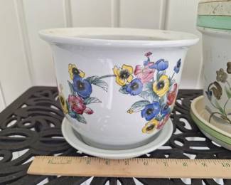 Several ceramic flower and plant pots