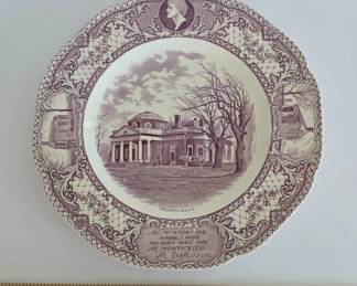 Vintage transferware "Monticello" made in England for Charlottesville Hardware Company