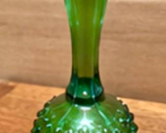 Vintage Fenton emerald green hobnail glass bell
