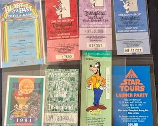 Vintage Disneyland Ticket Stubs