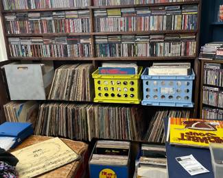 CDs, albums vinyl records 